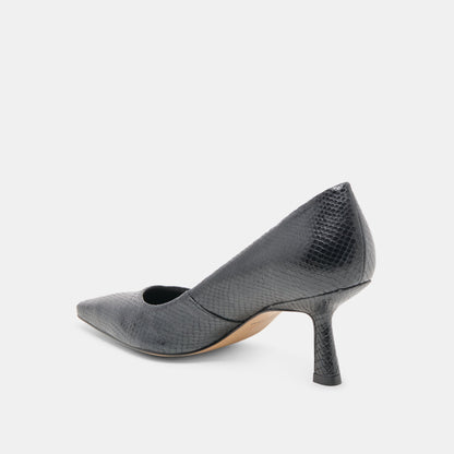 Briona Onyx Embossed Leather Heels | Dolce Vita Latest
