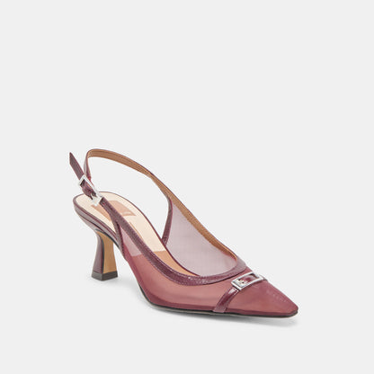 Lorine Burgundy Mesh Heels | Dolce Vita Exclusive