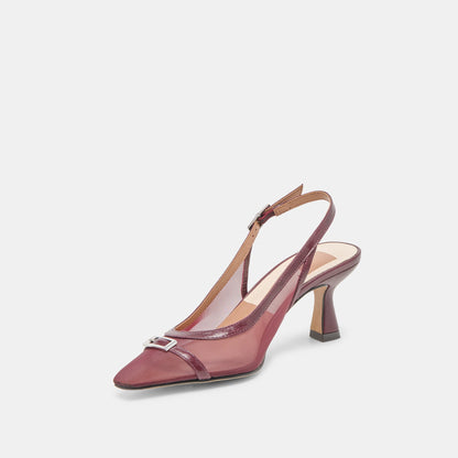 Lorine Burgundy Mesh Heels | Dolce Vita Exclusive