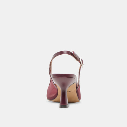 Lorine Burgundy Mesh Heels | Dolce Vita Exclusive