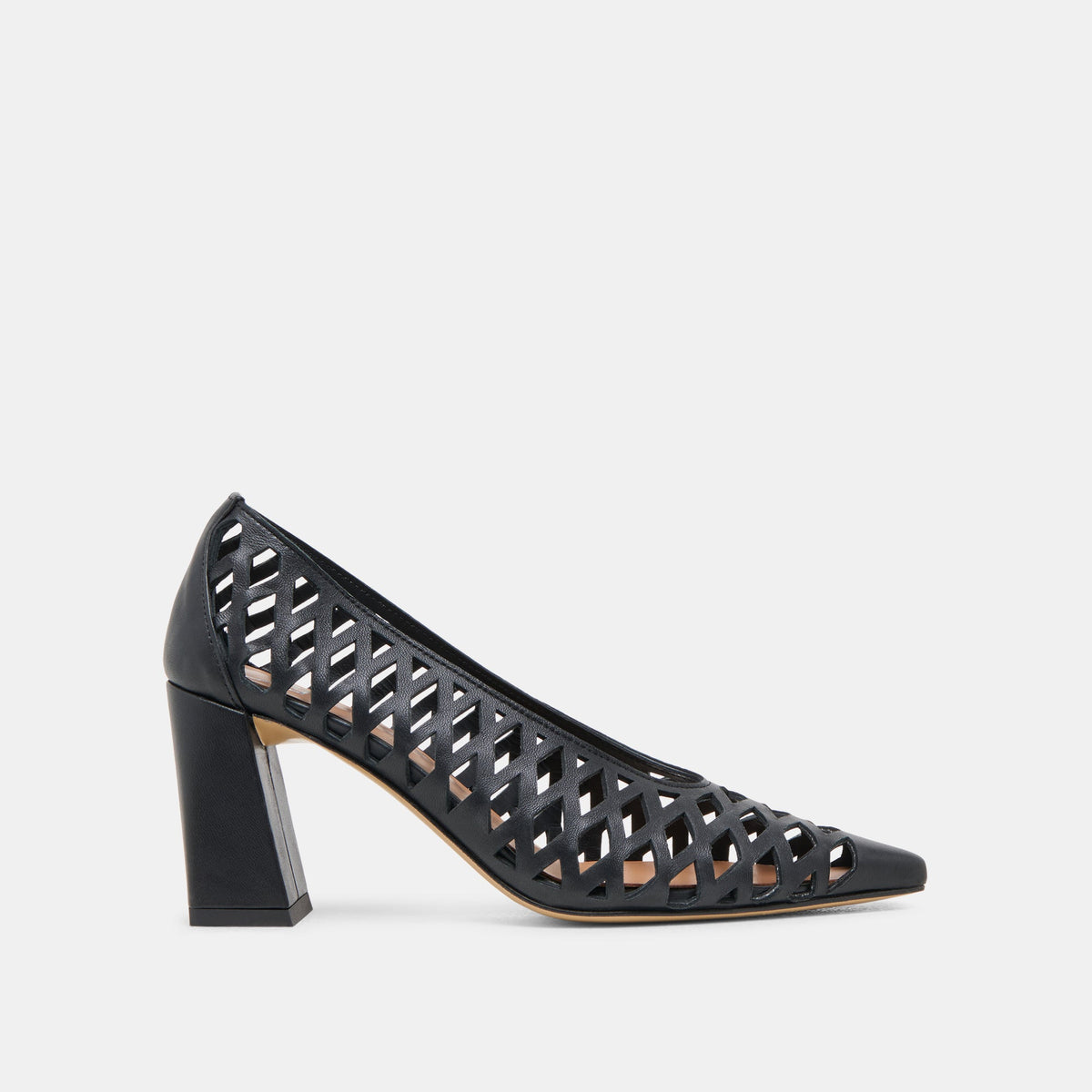 Tanya Black Woven Leather Heels | Dolce Vita Popular