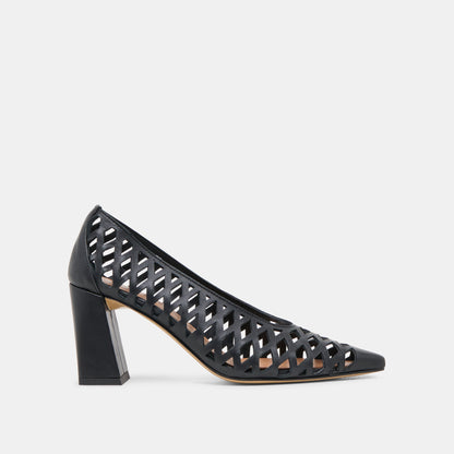 Tanya Black Woven Leather Heels | Dolce Vita Popular