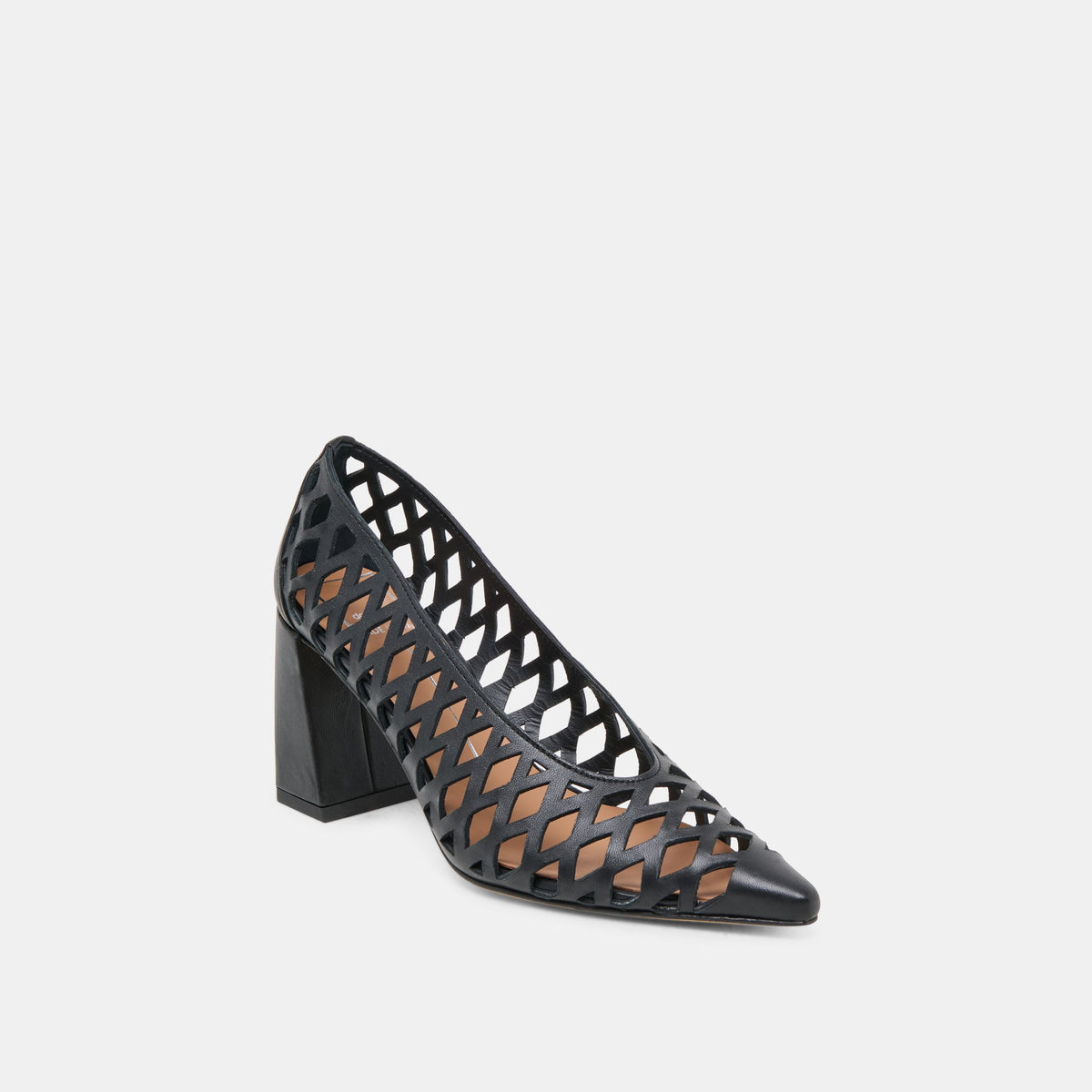 Tanya Black Woven Leather Heels | Dolce Vita Popular
