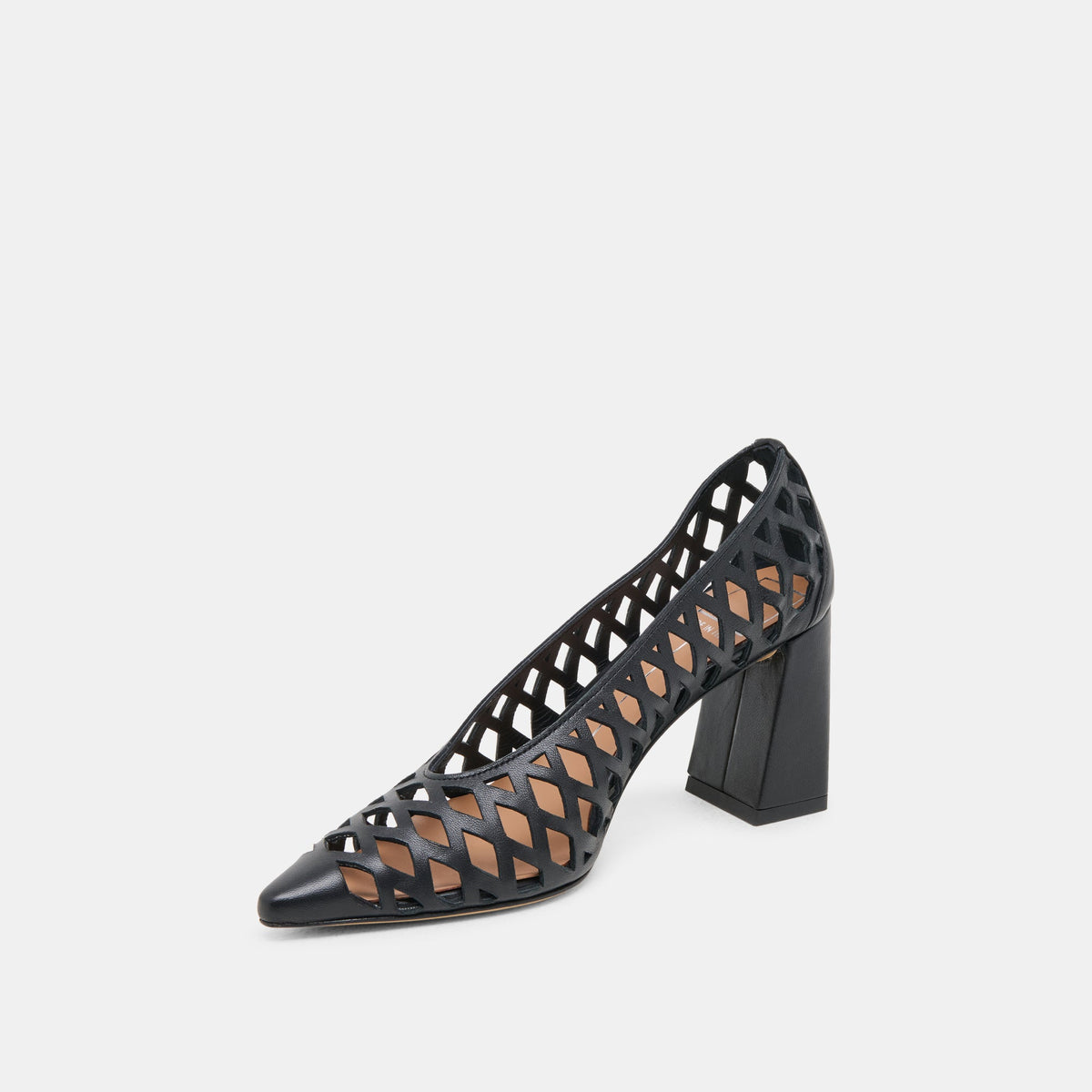 Tanya Black Woven Leather Heels | Dolce Vita Popular
