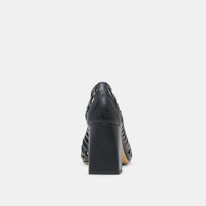 Tanya Black Woven Leather Heels | Dolce Vita Popular