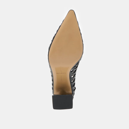 Tanya Black Woven Leather Heels | Dolce Vita Popular