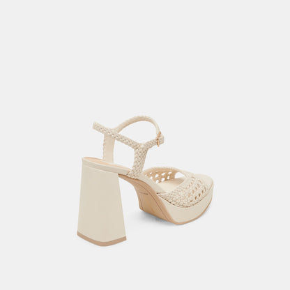 PEYTEN WIDE HEELS CREME WOVEN STELLA
 – Dolce Vita | Dolce Vita Quality