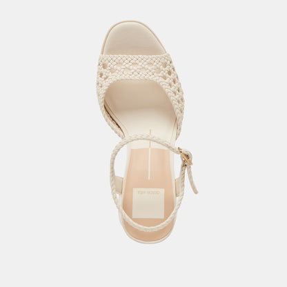 PEYTEN WIDE HEELS CREME WOVEN STELLA
 – Dolce Vita | Dolce Vita Quality