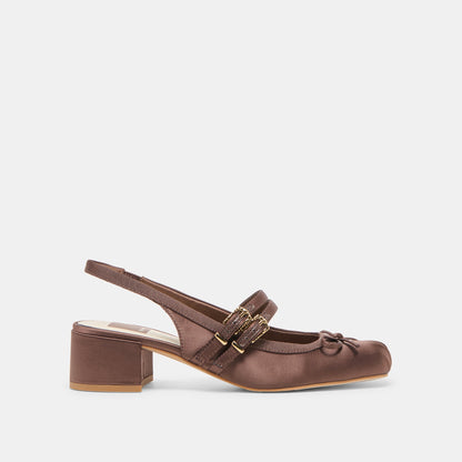 Loris Mahogany Satin Heels | Dolce Vita Special Offer
