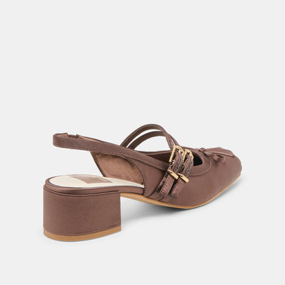 Loris Mahogany Satin Heels | Dolce Vita Special Offer