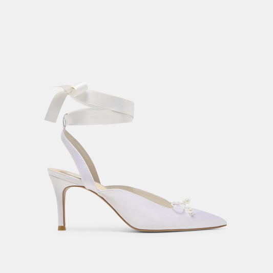 Efora True White Satin Heels | Dolce Vita Best Seller