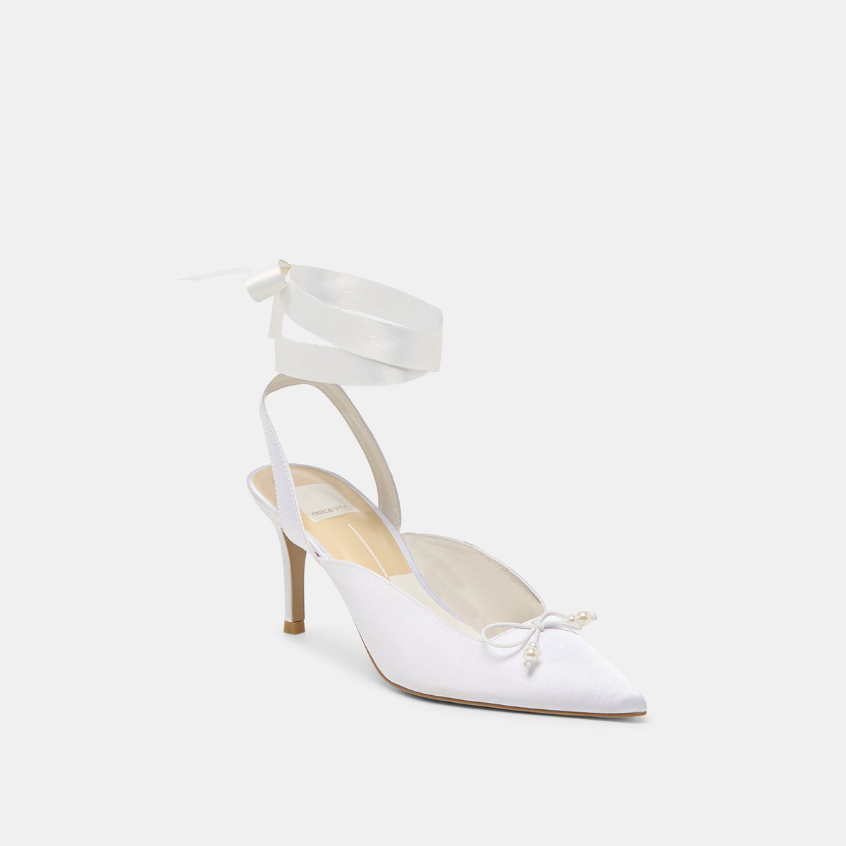 Efora True White Satin Heels | Dolce Vita Best Seller