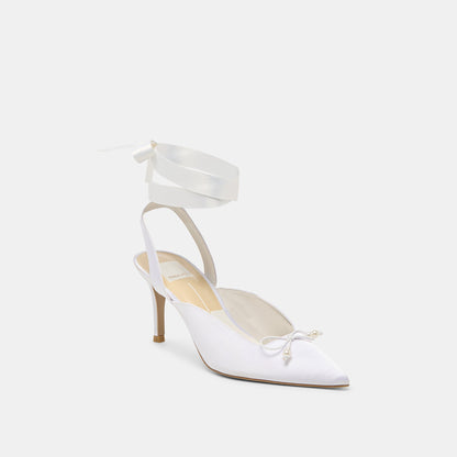 Efora True White Satin Heels | Dolce Vita Best Seller