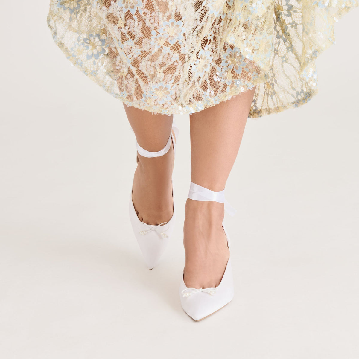 Efora True White Satin Heels | Dolce Vita Best Seller