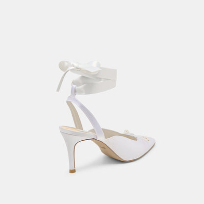 Efora True White Satin Heels | Dolce Vita Best Seller
