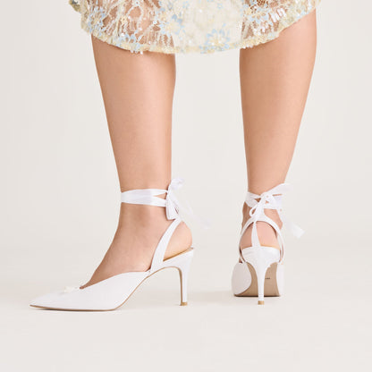 Efora True White Satin Heels | Dolce Vita Best Seller