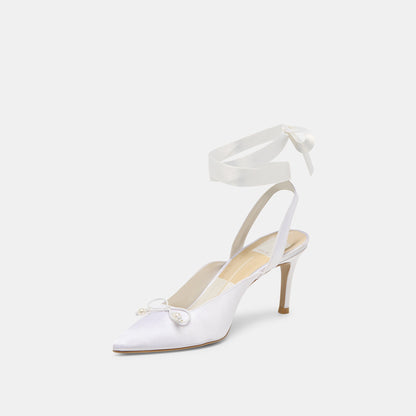 Efora True White Satin Heels | Dolce Vita Best Seller