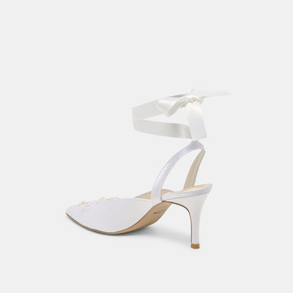 Efora True White Satin Heels | Dolce Vita Best Seller