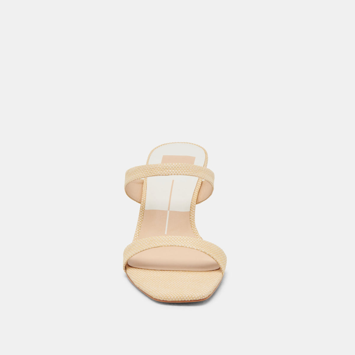 Genora Wide Lt Natural Woven Raffia Heels | Dolce Vita Classic