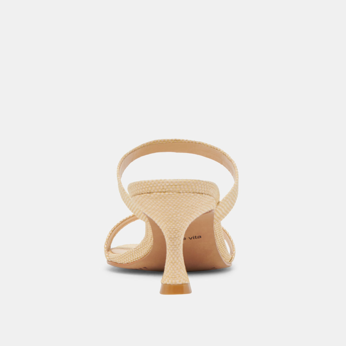 Genora Wide Lt Natural Woven Raffia Heels | Dolce Vita Classic