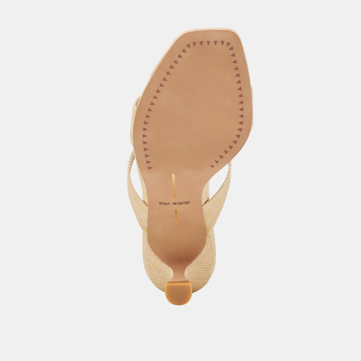 Genora Wide Lt Natural Woven Raffia Heels | Dolce Vita Classic