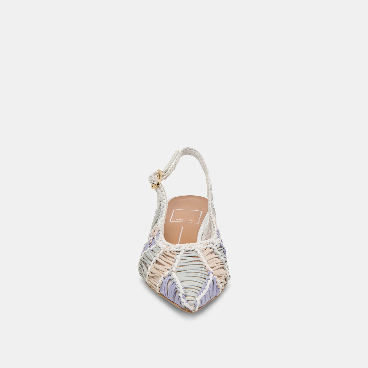 Dafney White Multi Woven Leather Heels | Dolce Vita Great Value