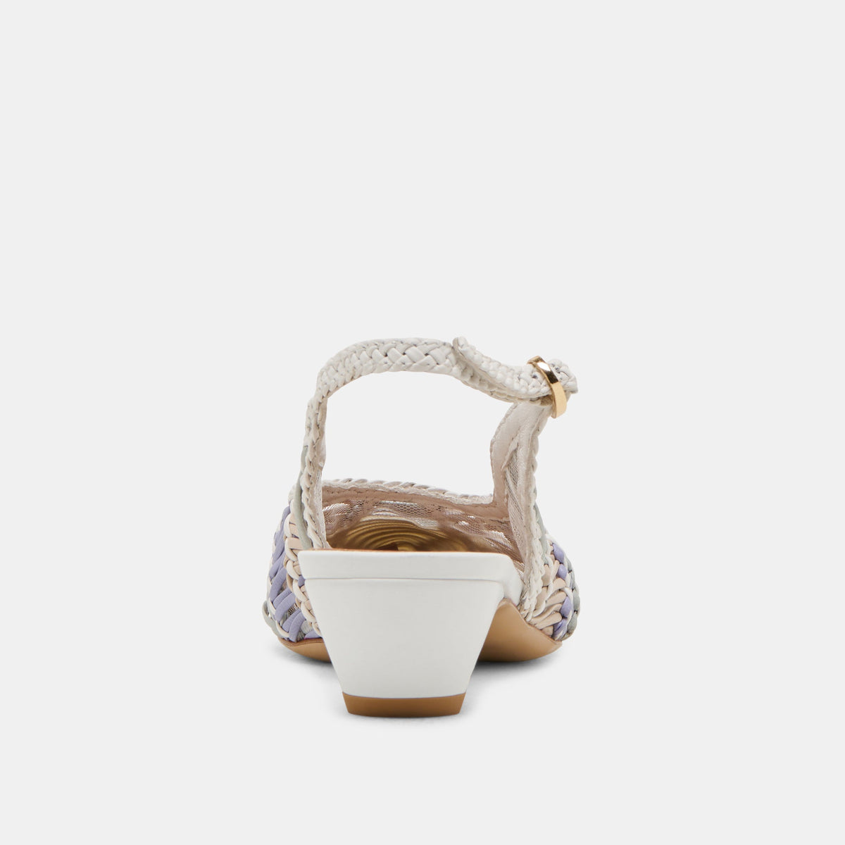 Dafney White Multi Woven Leather Heels | Dolce Vita Great Value