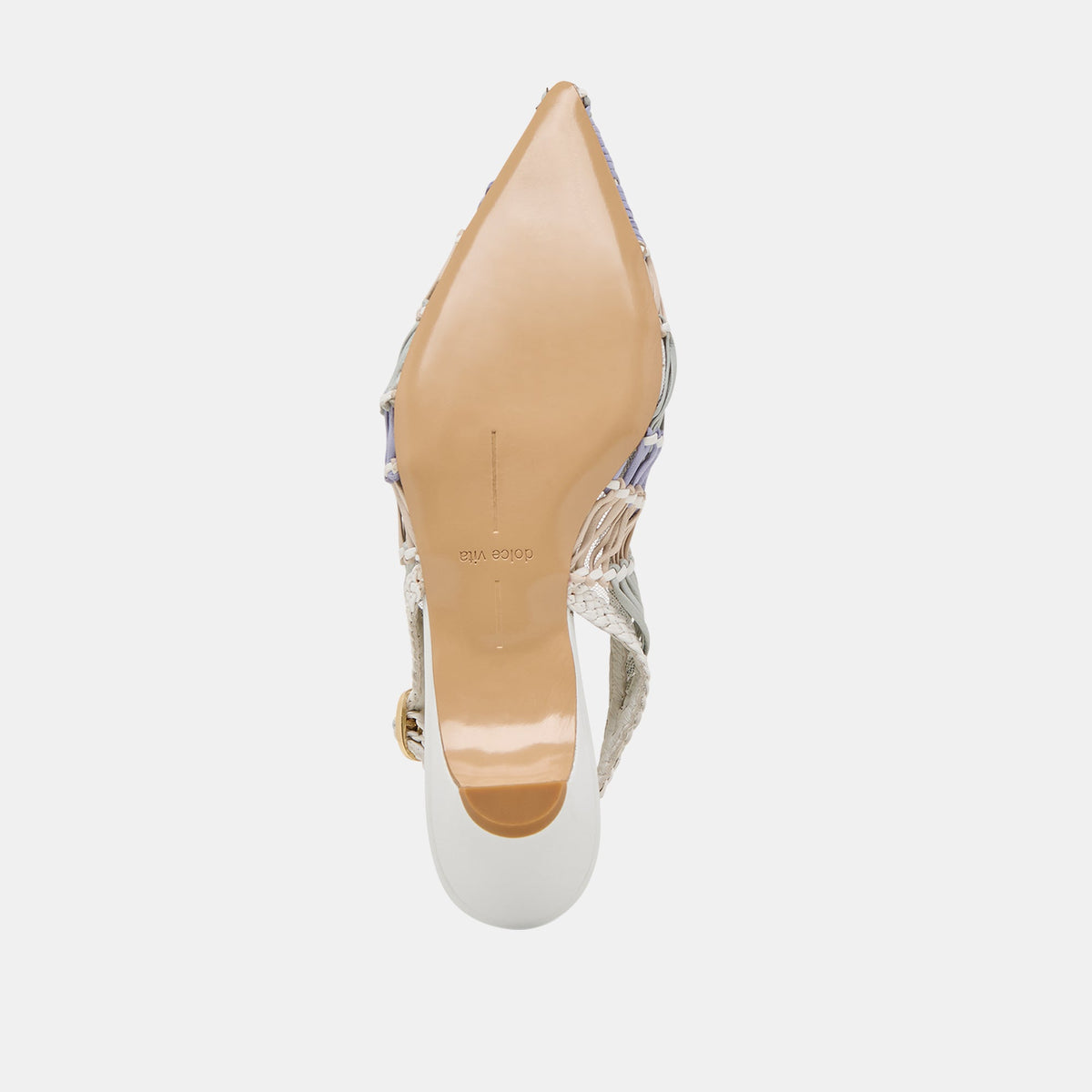 Dafney White Multi Woven Leather Heels | Dolce Vita Great Value