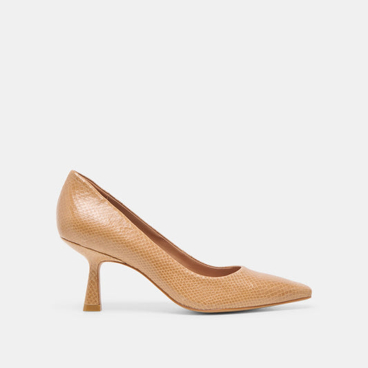 Briona Whiskey Embossed Leather Heels | Dolce Vita Deals