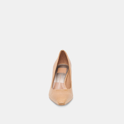 Briona Whiskey Embossed Leather Heels | Dolce Vita Deals
