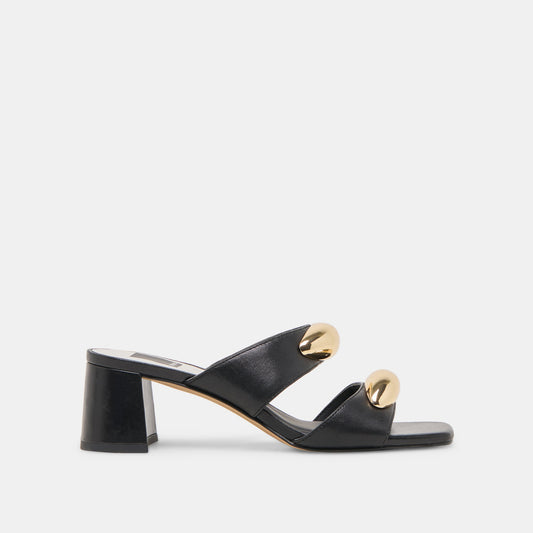 Barnet Black Leather Heels | Dolce Vita Hot Sale