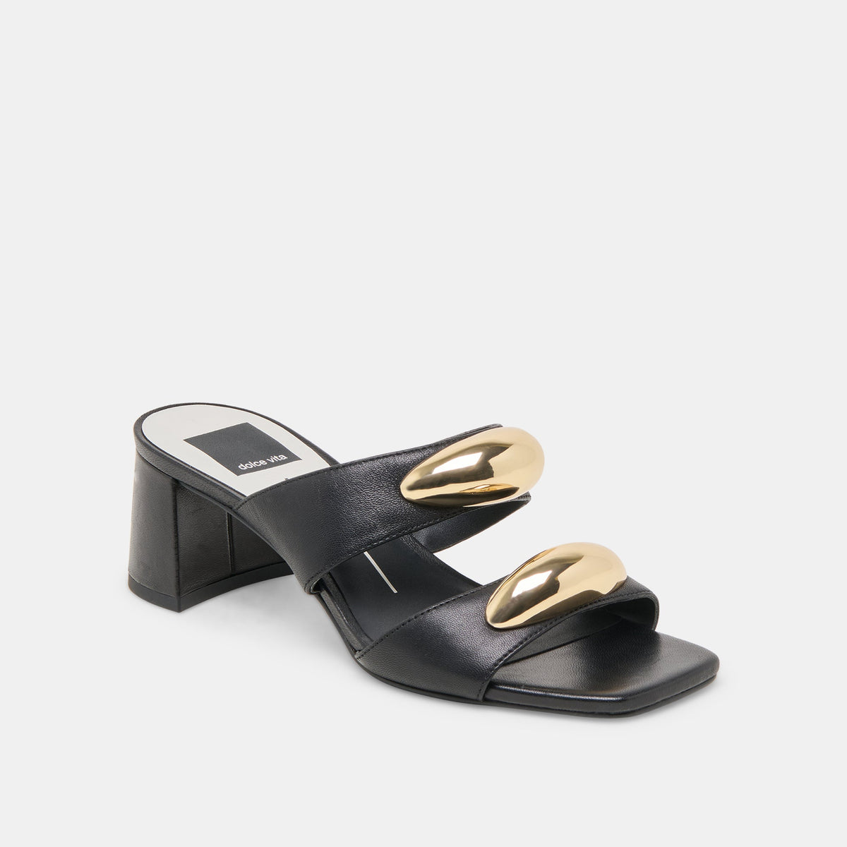 Barnet Black Leather Heels | Dolce Vita Hot Sale