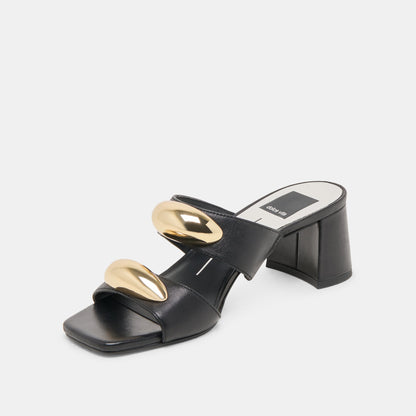 Barnet Black Leather Heels | Dolce Vita Hot Sale