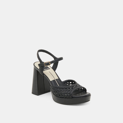 PEYTEN WIDE HEELS BLACK WOVEN STELLA
 – Dolce Vita | Dolce Vita Smart Buy