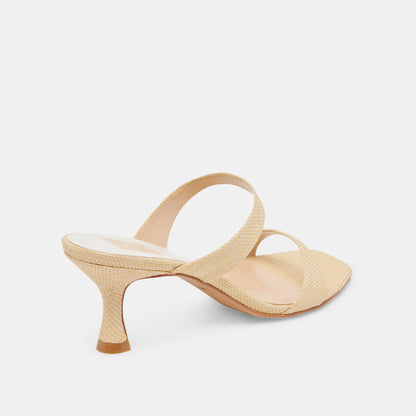Genora Lt Natural Woven Raffia Heels | Dolce Vita Trending