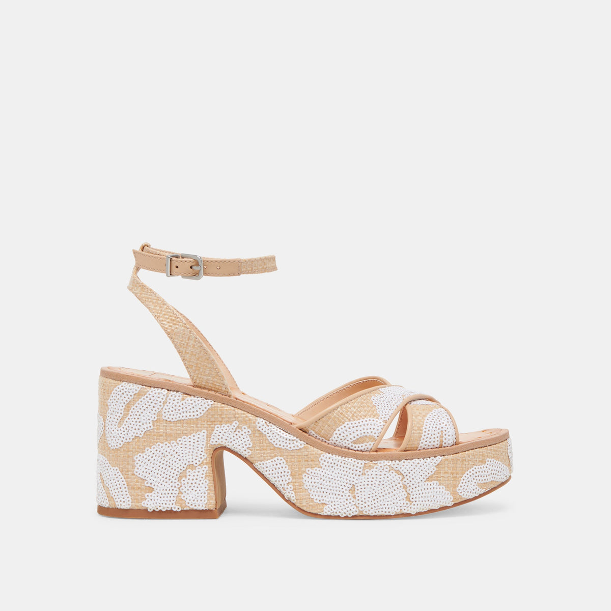 ENIKO HEELS NATURAL MULTI FLORAL SEQUIN
 – Dolce Vita | Dolce Vita Latest