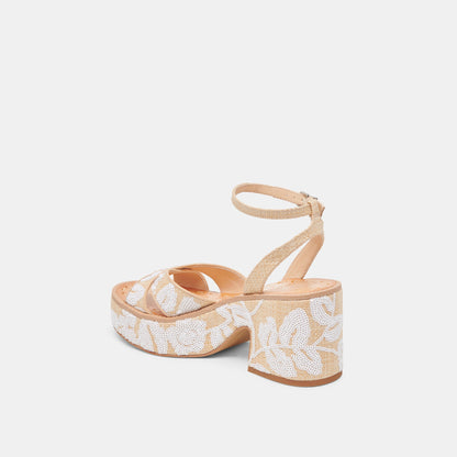 ENIKO HEELS NATURAL MULTI FLORAL SEQUIN
 – Dolce Vita | Dolce Vita Latest