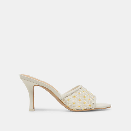 LAVENA FLORAL HEELS WHITE YELLOW FLORAL MESH
 – Dolce Vita | Dolce Vita Exclusive