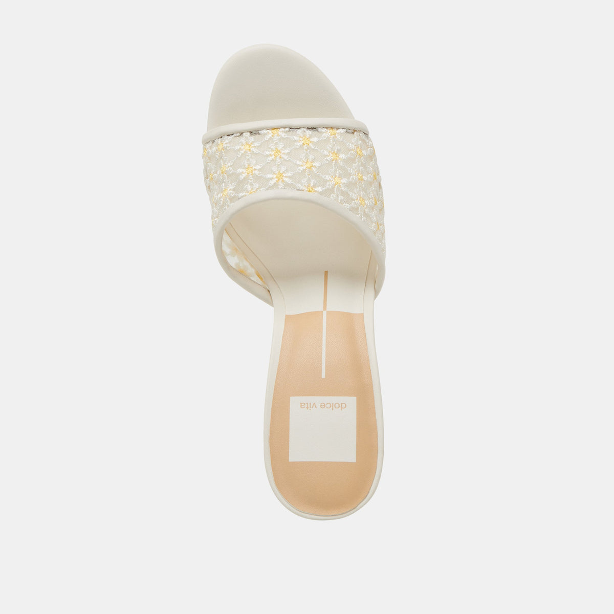 LAVENA FLORAL HEELS WHITE YELLOW FLORAL MESH
 – Dolce Vita | Dolce Vita Exclusive