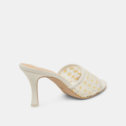 LAVENA FLORAL HEELS WHITE YELLOW FLORAL MESH
 – Dolce Vita | Dolce Vita Exclusive
