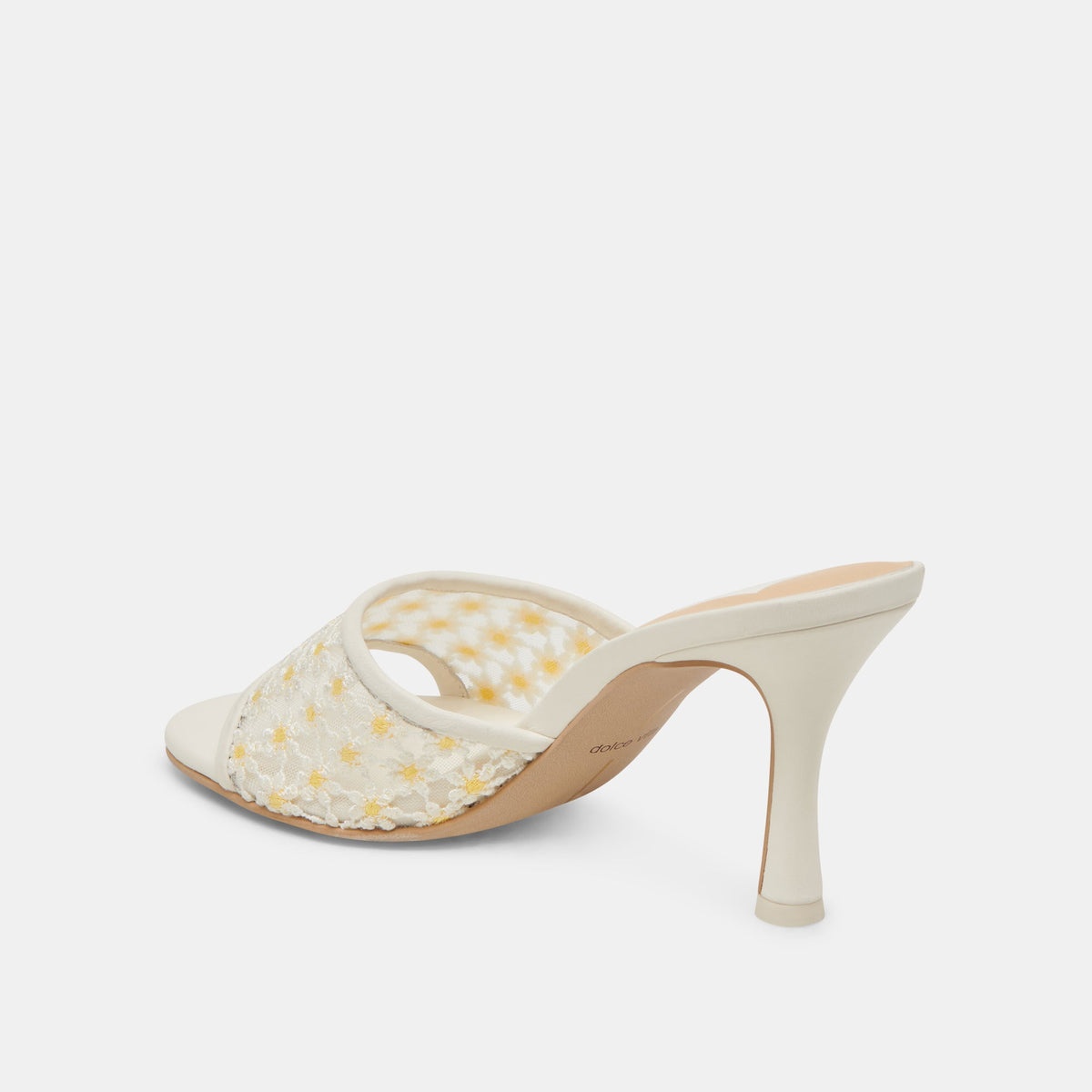 LAVENA FLORAL HEELS WHITE YELLOW FLORAL MESH
 – Dolce Vita | Dolce Vita Exclusive