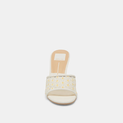 LAVENA FLORAL HEELS WHITE YELLOW FLORAL MESH
 – Dolce Vita | Dolce Vita Exclusive