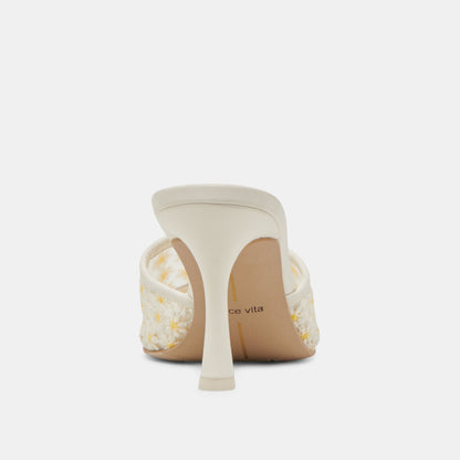 LAVENA FLORAL HEELS WHITE YELLOW FLORAL MESH
 – Dolce Vita | Dolce Vita Exclusive