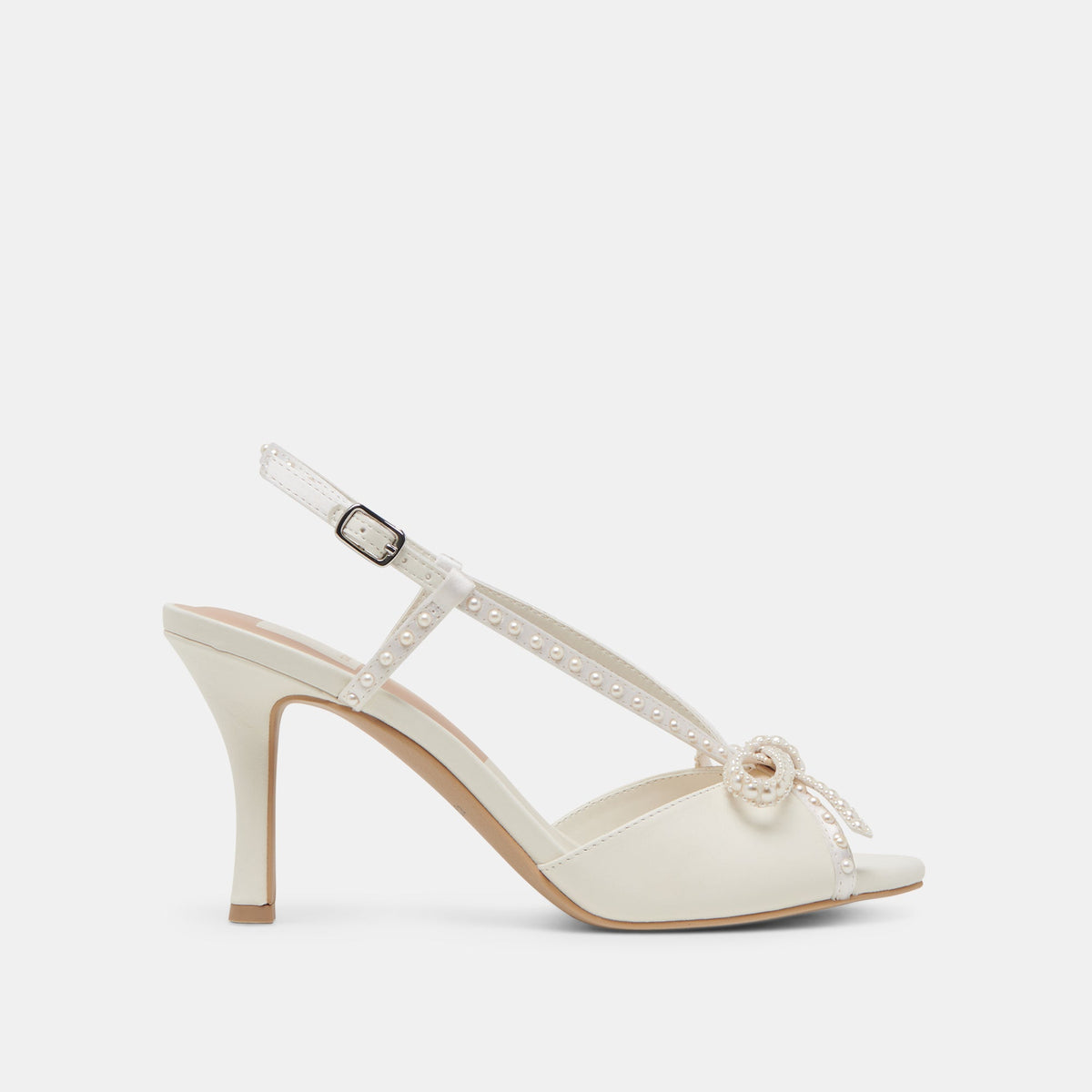 LONNY PEARL HEELS WHITE SATIN
 – Dolce Vita | Dolce Vita New