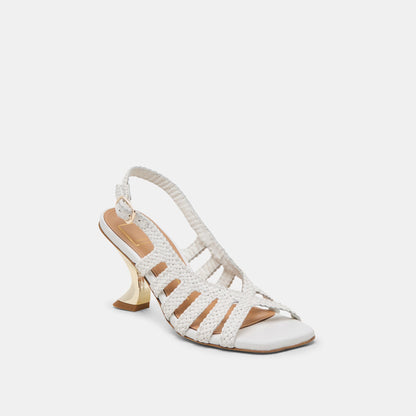 SICILY HEELS WHITE WOVEN LEATHER
 – Dolce Vita | Dolce Vita Trusted