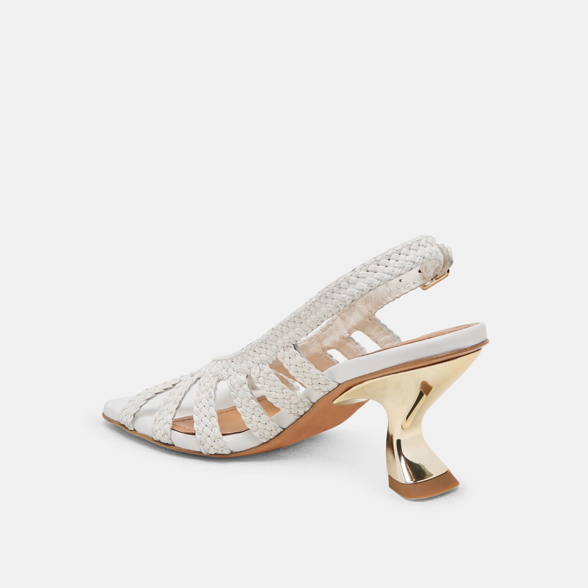 SICILY HEELS WHITE WOVEN LEATHER
 – Dolce Vita | Dolce Vita Trusted