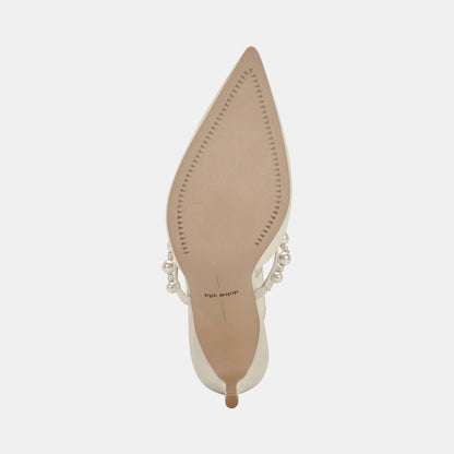 KANIKA Pearl Heels Vanilla Silk | Vanilla Silk Pearl Tapered Heels
 – Dolce Vita | Dolce Vita Popular