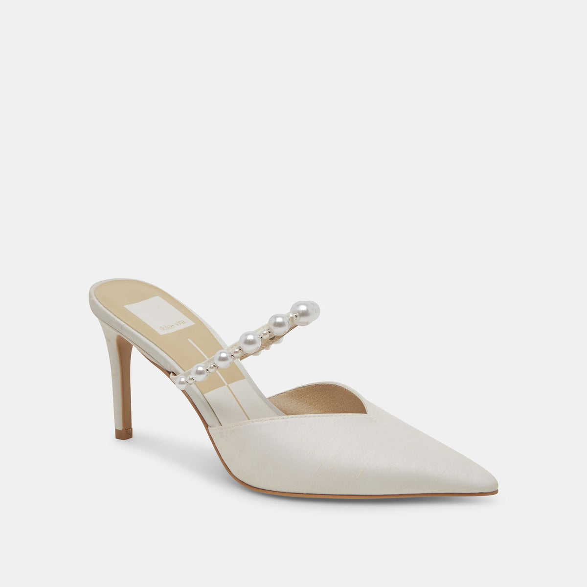 KANIKA Pearl Heels Vanilla Silk | Vanilla Silk Pearl Tapered Heels
 – Dolce Vita | Dolce Vita Popular