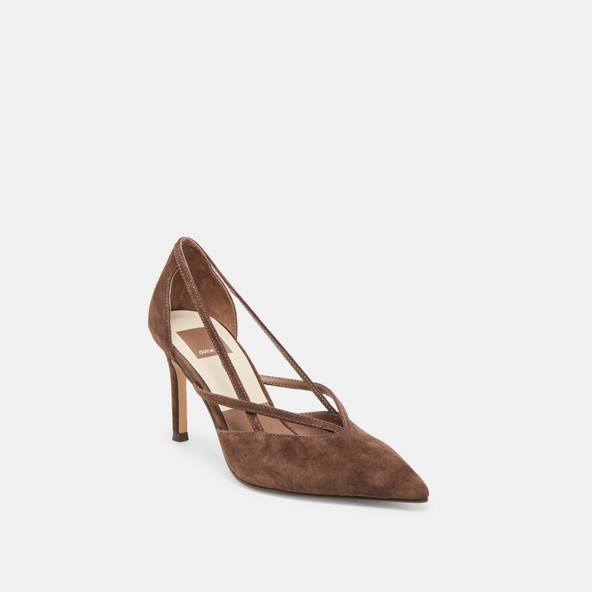 Kaine Dk Brown Suede Heels | Dolce Vita Value