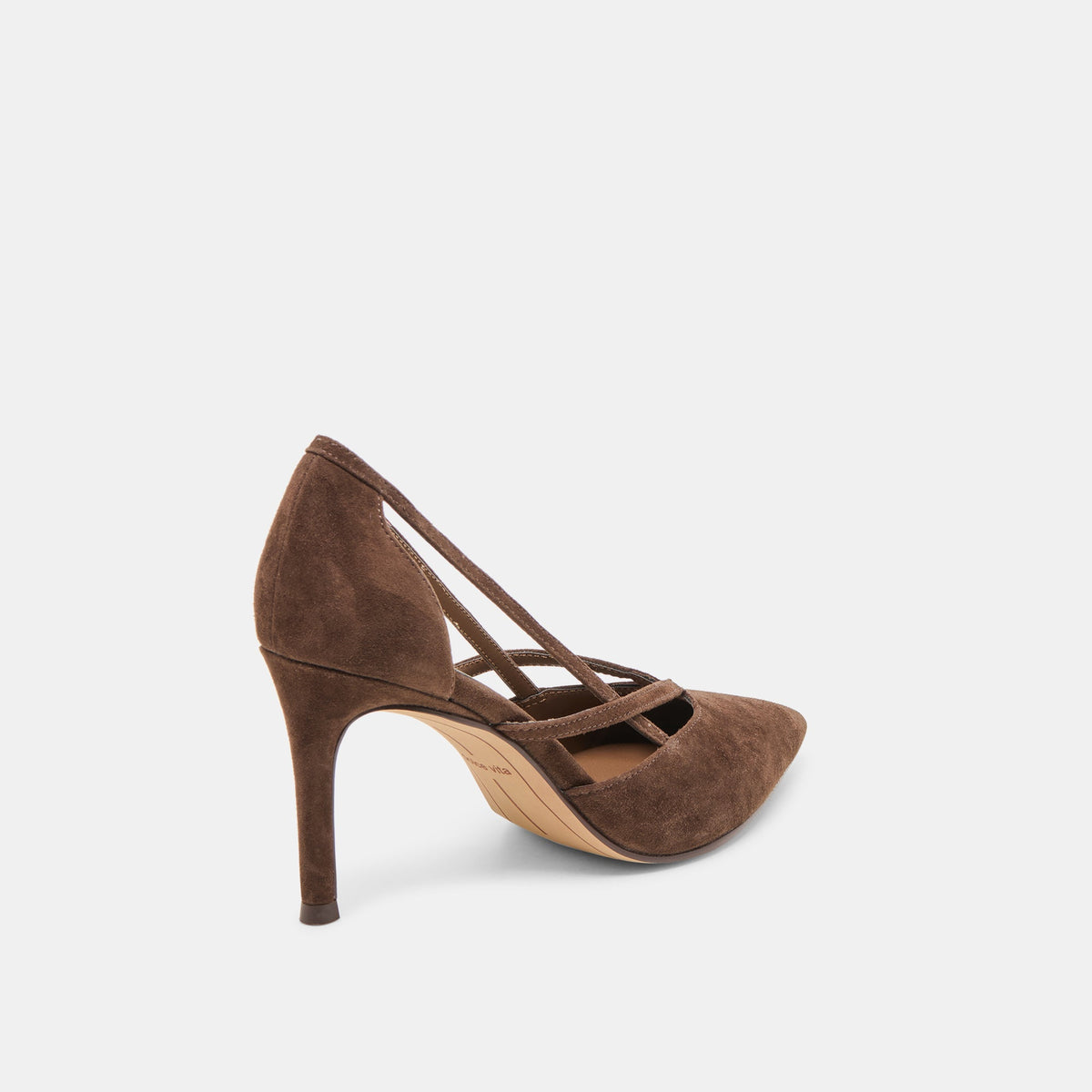 Kaine Dk Brown Suede Heels | Dolce Vita Value